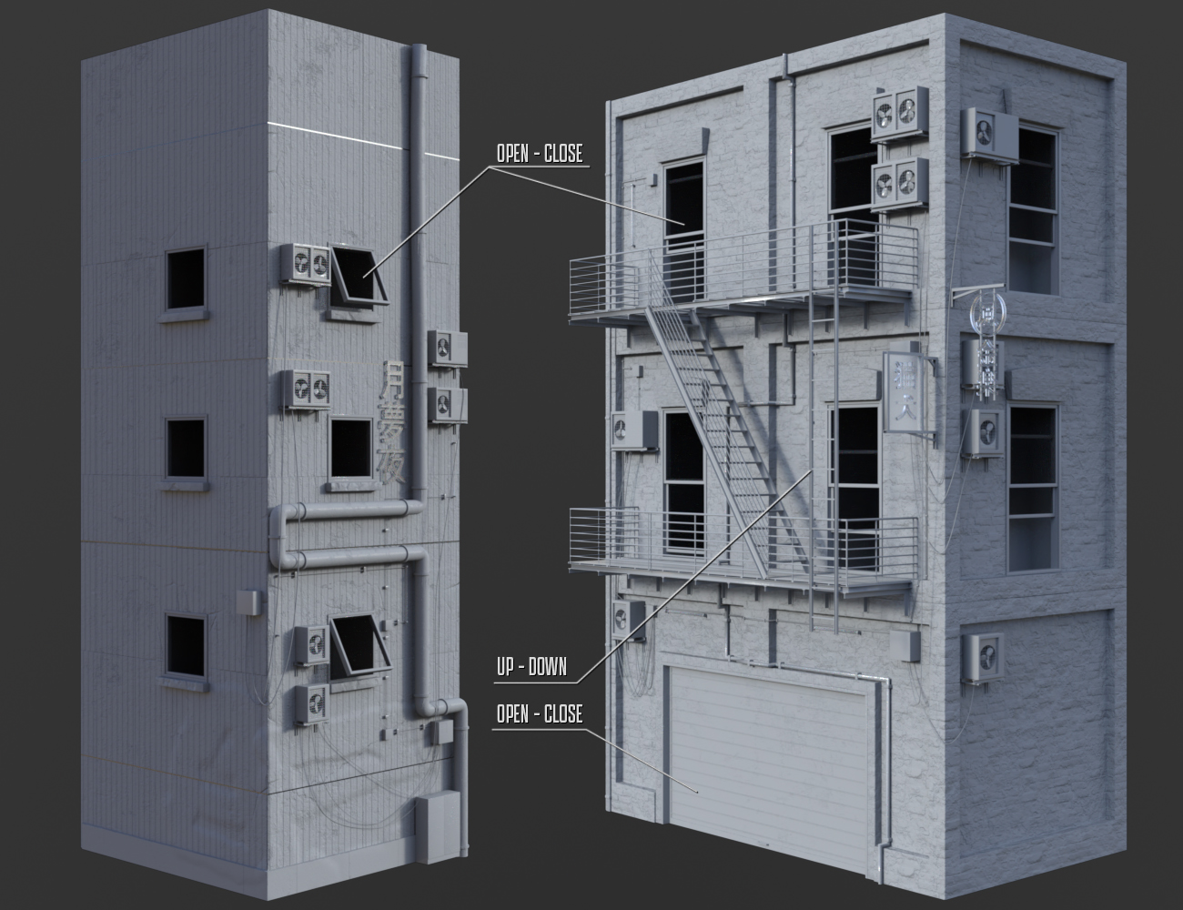 Neo City - Alley by: Modu8, 3D Models by Daz 3D