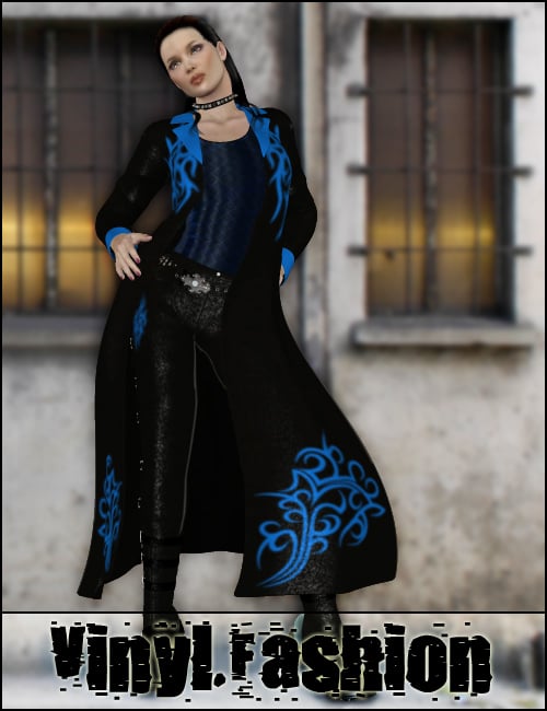 Vinyl Fashion for Raiver for V4 A4 Elite by: Nathy Design, 3D Models by Daz 3D