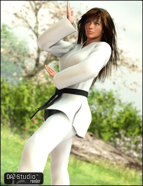 Karate Gi for V4 by: Mada, 3D Models by Daz 3D