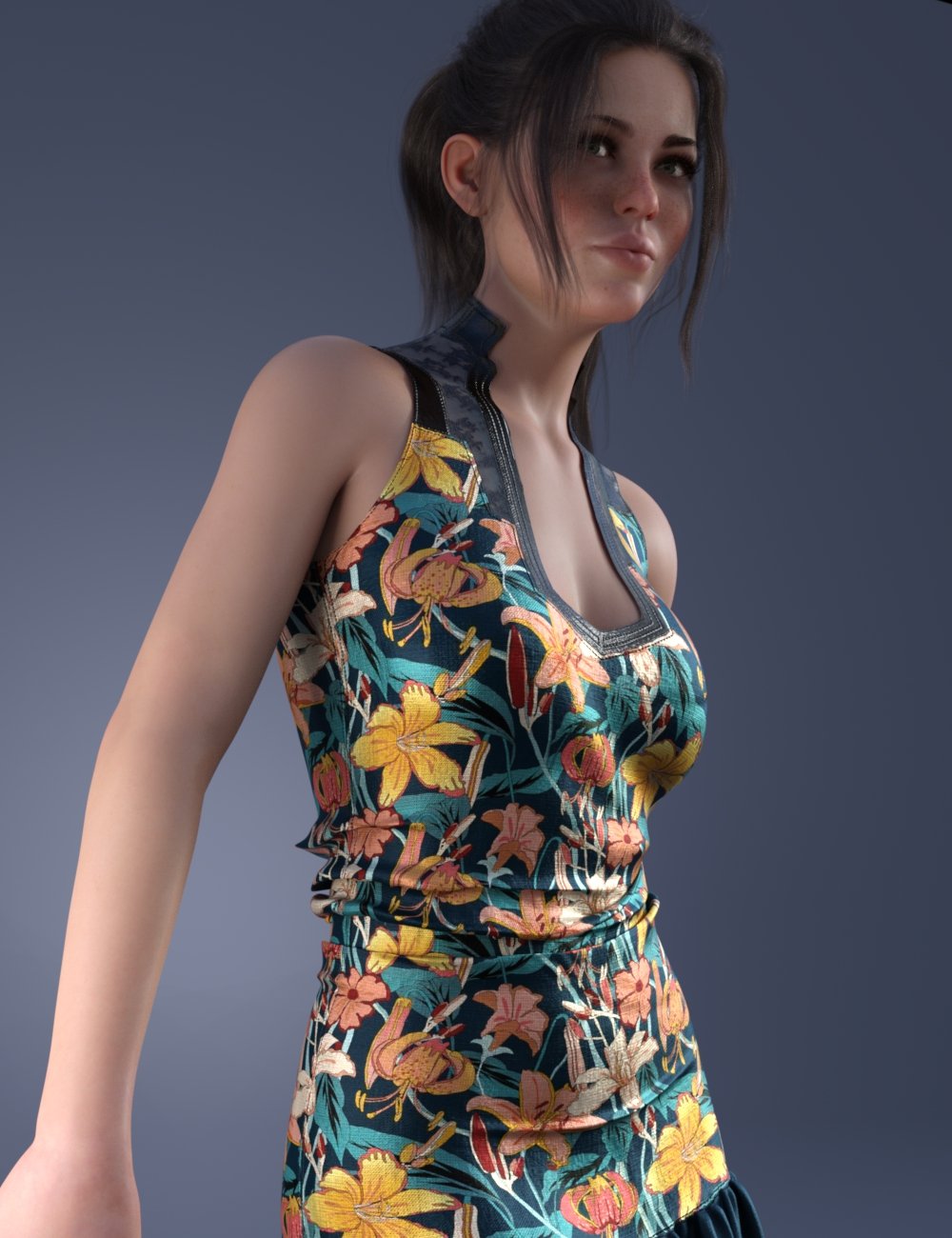 dForce Aliessa Dress by: Moonscape Graphics, 3D Models by Daz 3D