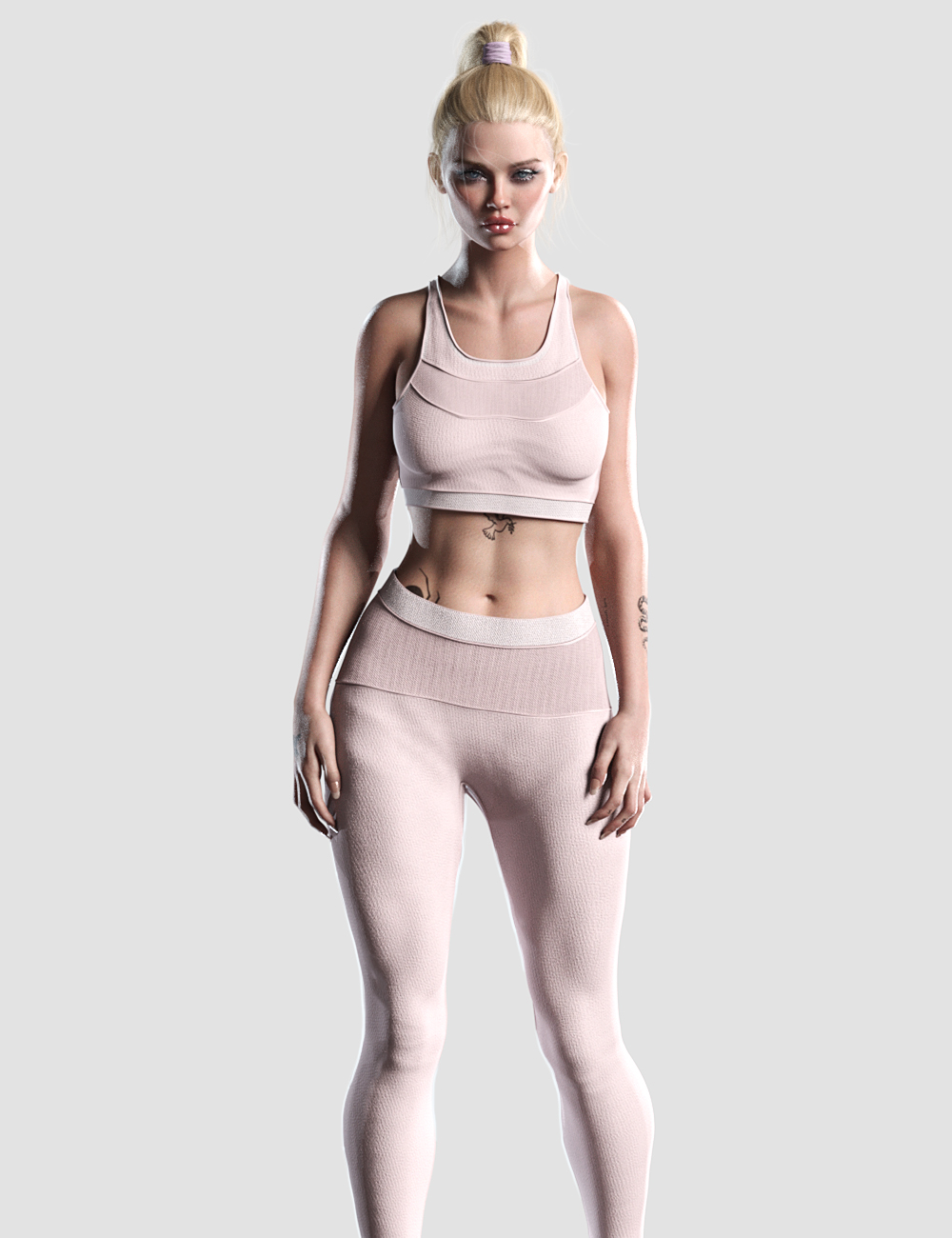 Knit Sports Outfit for Genesis 8 Females by: Romeo, 3D Models by Daz 3D