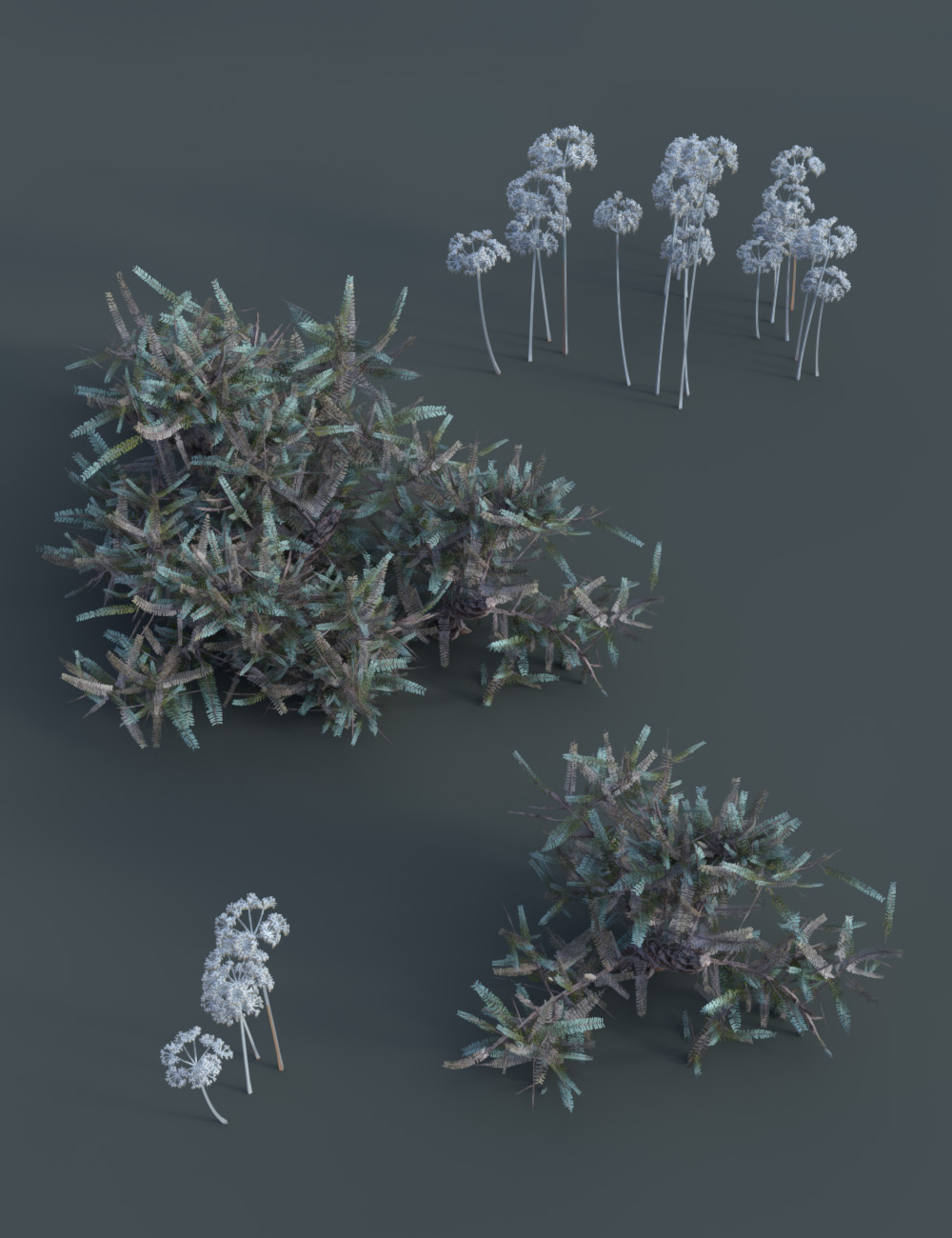 Frosty Plants - Low Res Winter Plants by: MartinJFrost, 3D Models by Daz 3D