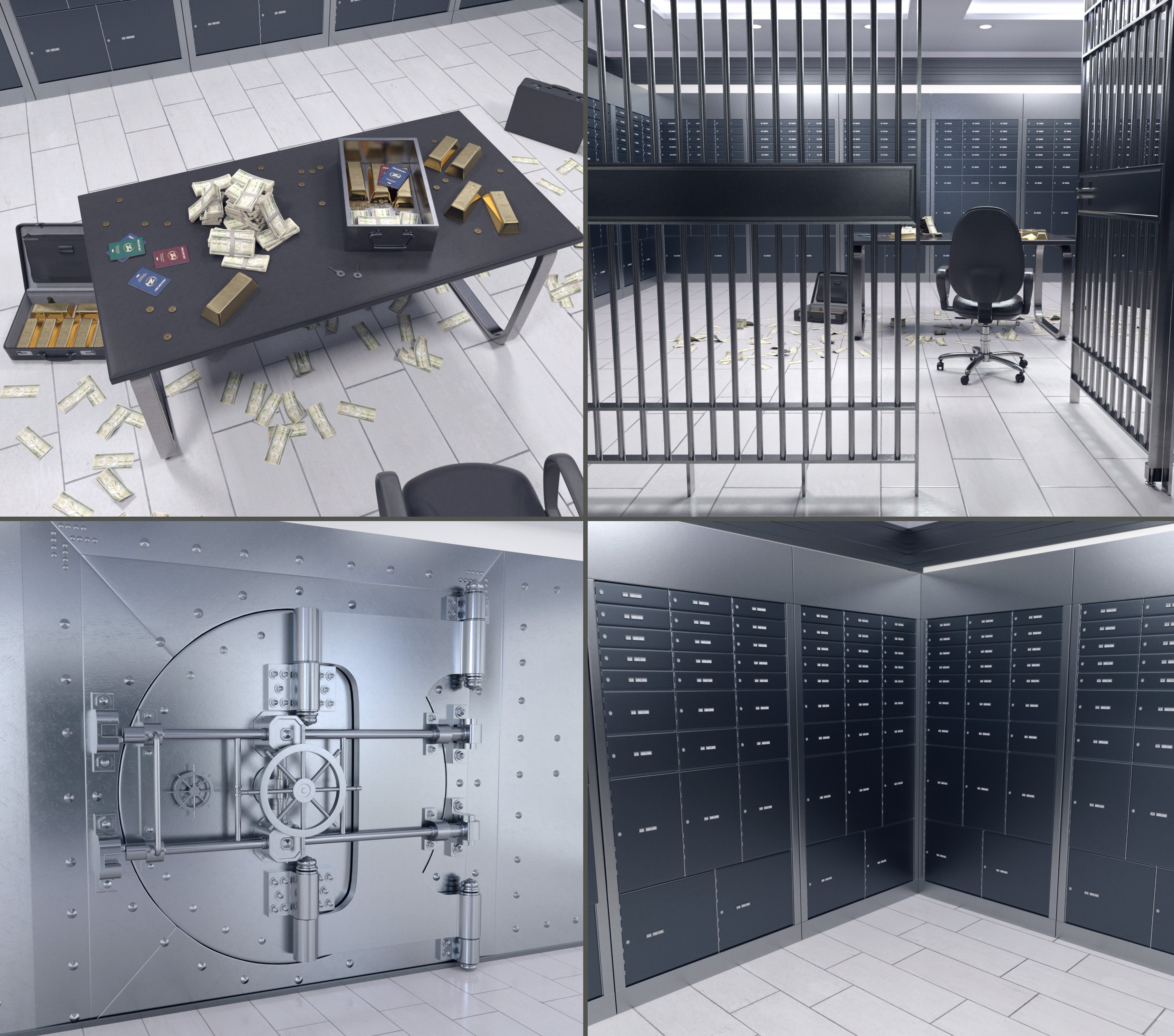 Z Bank Vault Robbery and Poses Z Bank Vault Robbery and Poses by: Zeddicuss, 3D Models by Daz 3D