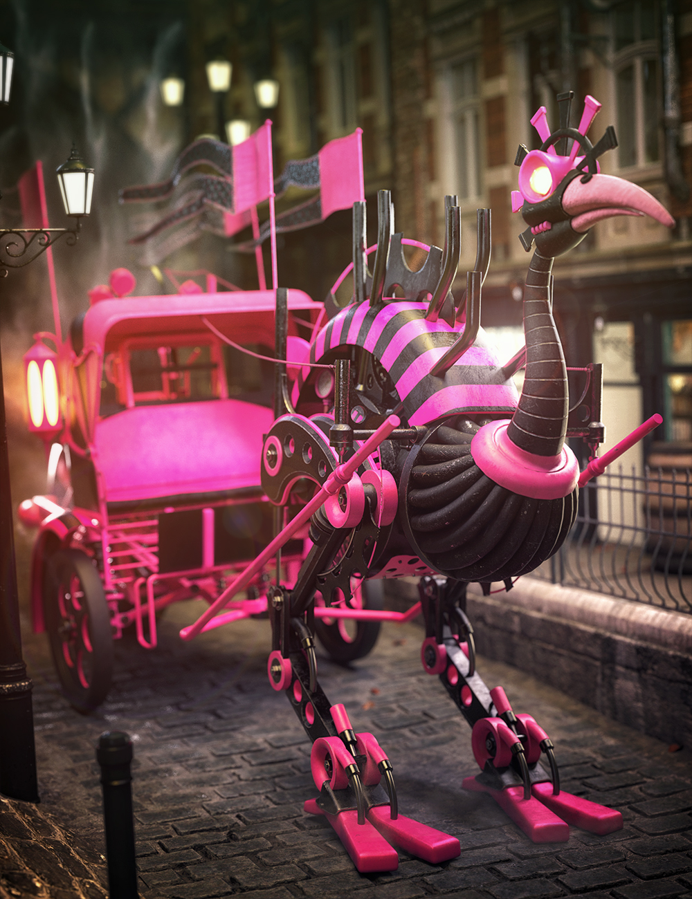 Steam & Punk Textures for the Steampunk Ostrich and Carriage