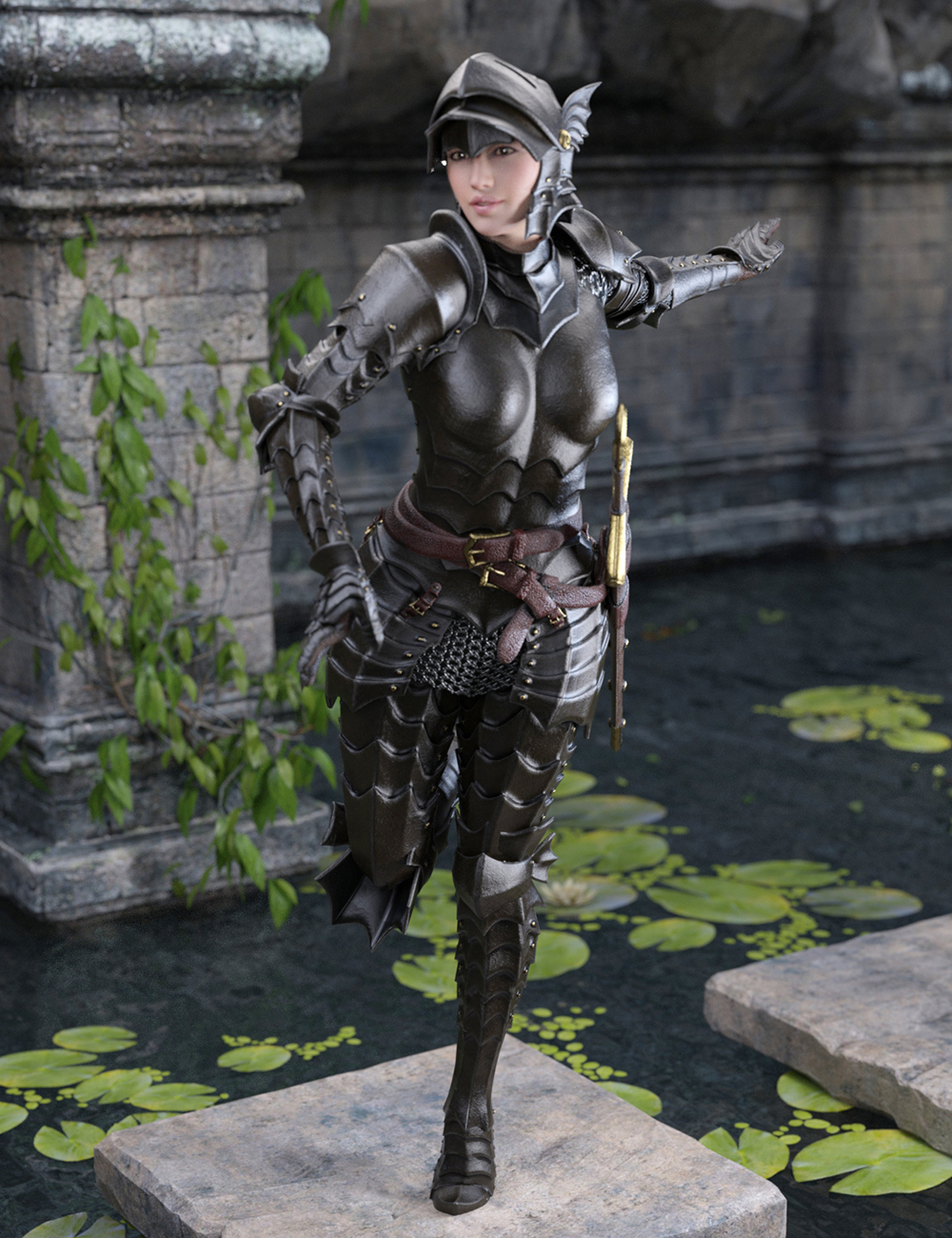 The Knight Series 02 for Genesis 8 Females by: Jerry Jang, 3D Models by Daz 3D