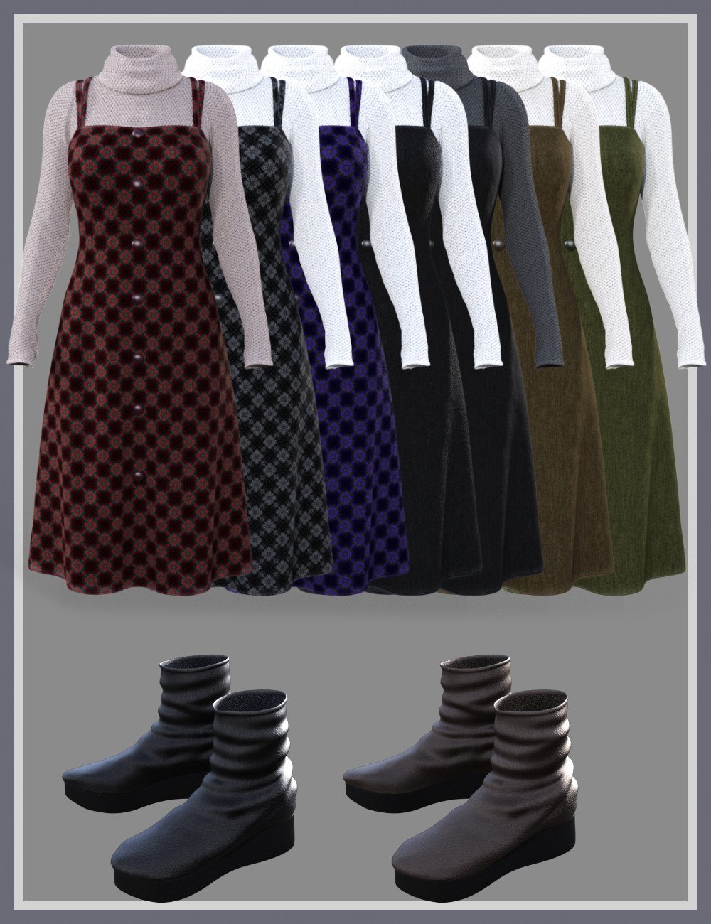 dForce Pinafore Dress for Genesis 8 Females dForce Pinafore Dress for Genesis 8 Females by: tentman, 3D Models by Daz 3D