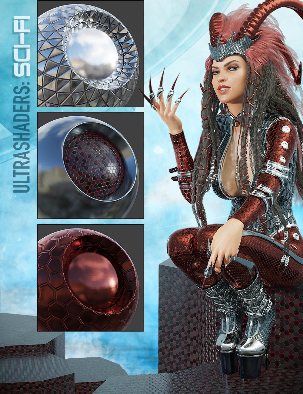 Ultra Shaders: Sci Fi Shaders by: Zai by DesignCG Boss, 3D Models by Daz 3D