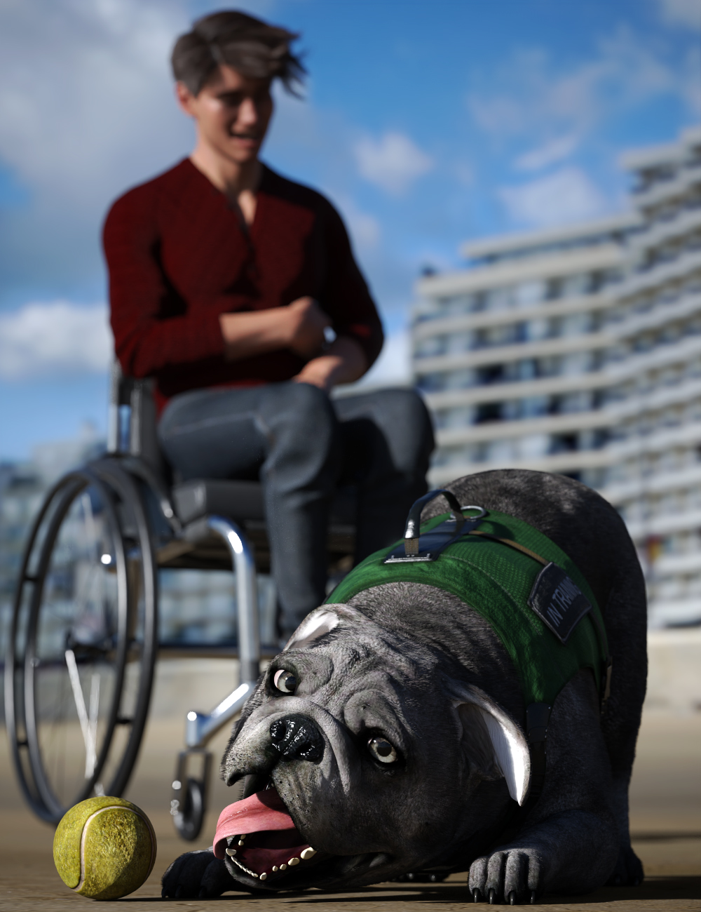 Baxter the English Bulldog for Dog 8 Baxter the English Bulldog for Dog 8 by: , 3D Models by Daz 3D