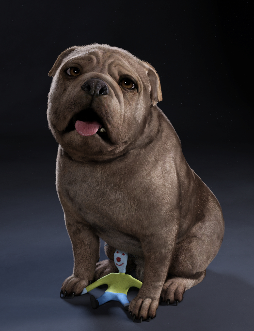Baxter the English Bulldog for Dog 8 by: , 3D Models by Daz 3D
