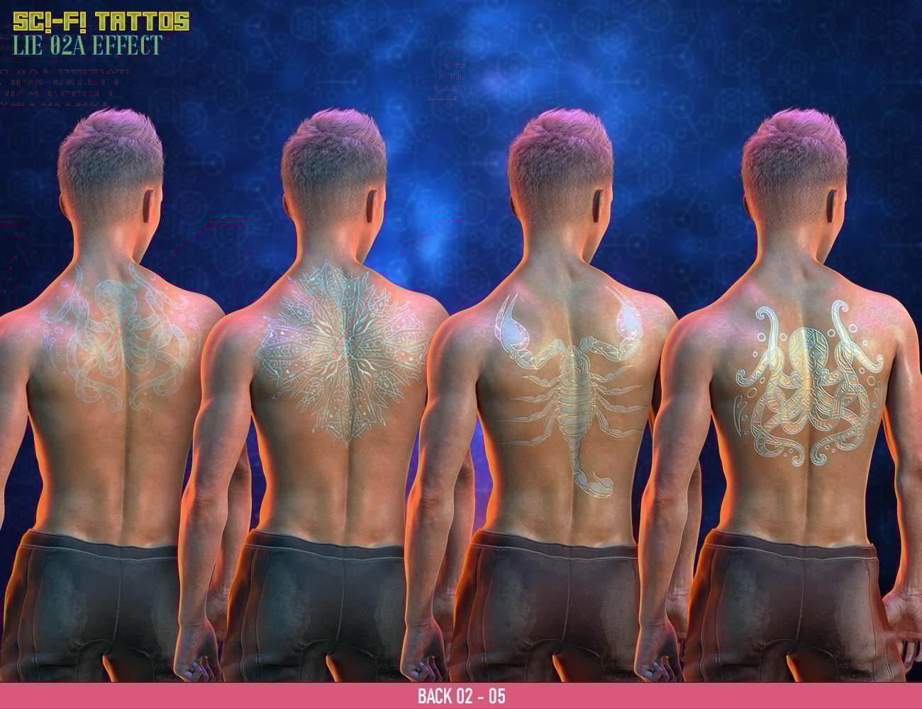 SciFi Tattoos for Genesis 8 Males SciFi Tattoos for Genesis 8 Males by: FenixPhoenixEsid, 3D Models by Daz 3D