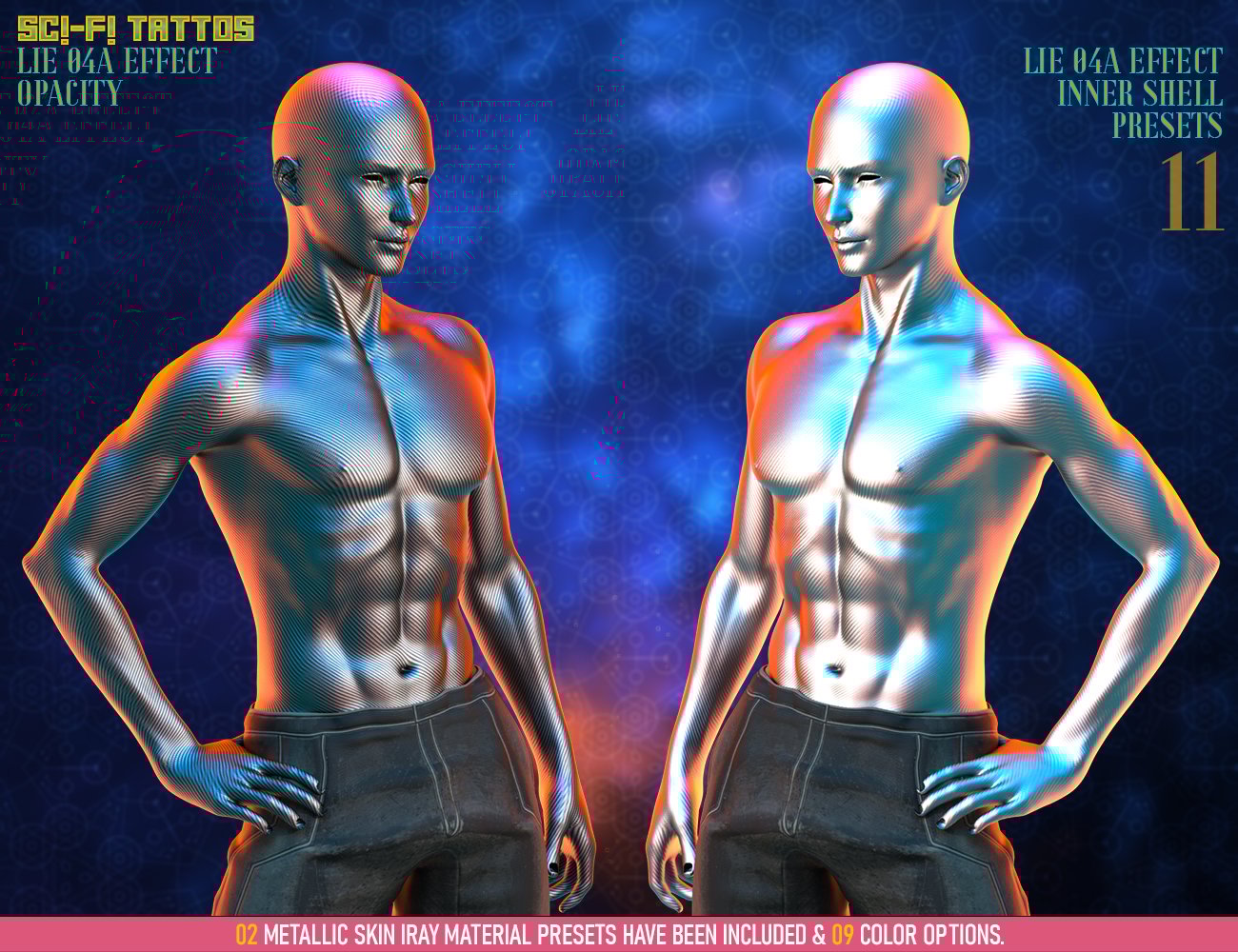 SciFi Tattoos for Genesis 8 Males SciFi Tattoos for Genesis 8 Males by: FenixPhoenixEsid, 3D Models by Daz 3D
