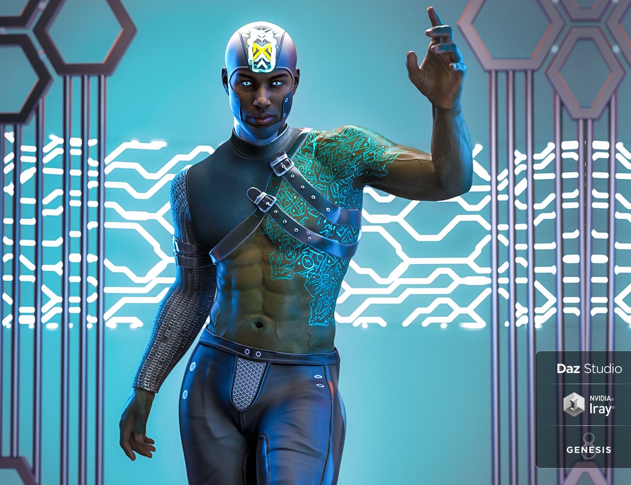 SciFi Tattoos for Genesis 8 Males SciFi Tattoos for Genesis 8 Males by: FenixPhoenixEsid, 3D Models by Daz 3D