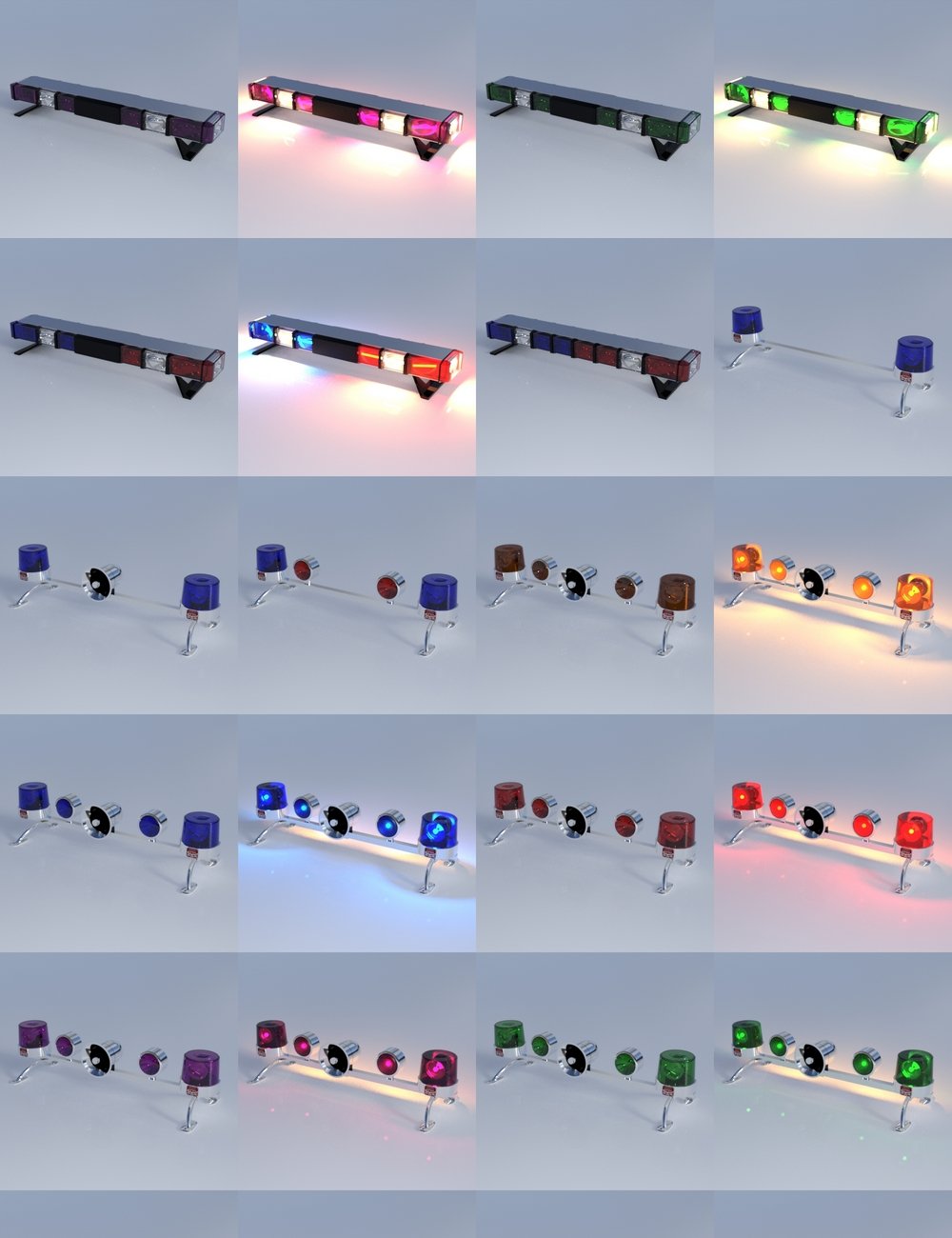 Emergency Lights Galore by: SirArtist, 3D Models by Daz 3D