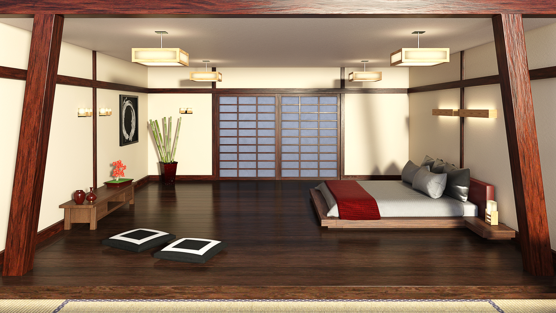 DD Japanese Bedroom by: Digital Delirium, 3D Models by Daz 3D