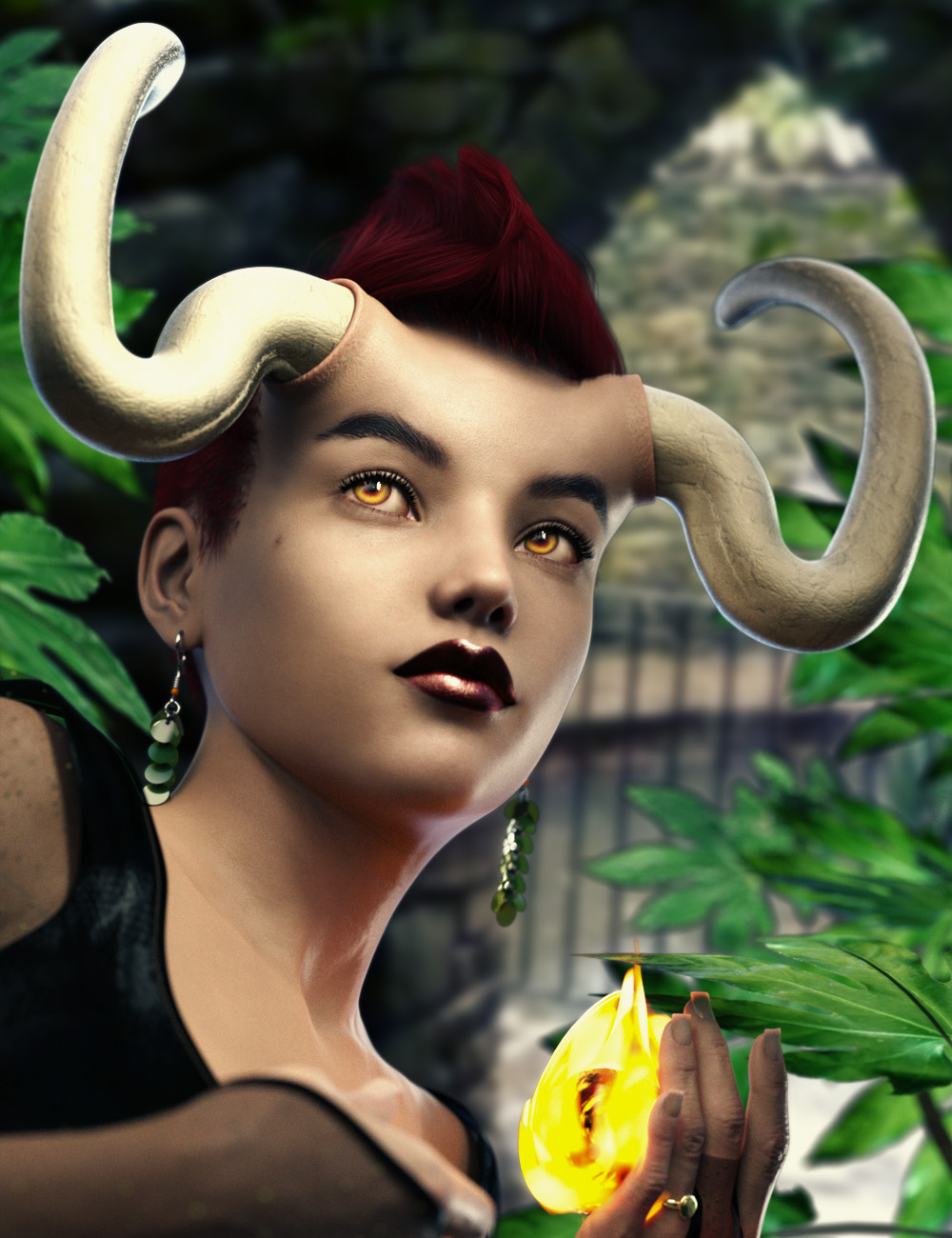Arcane Enchantress Horns for Genesis 8 Female by: 3anson, 3D Models by Daz 3D