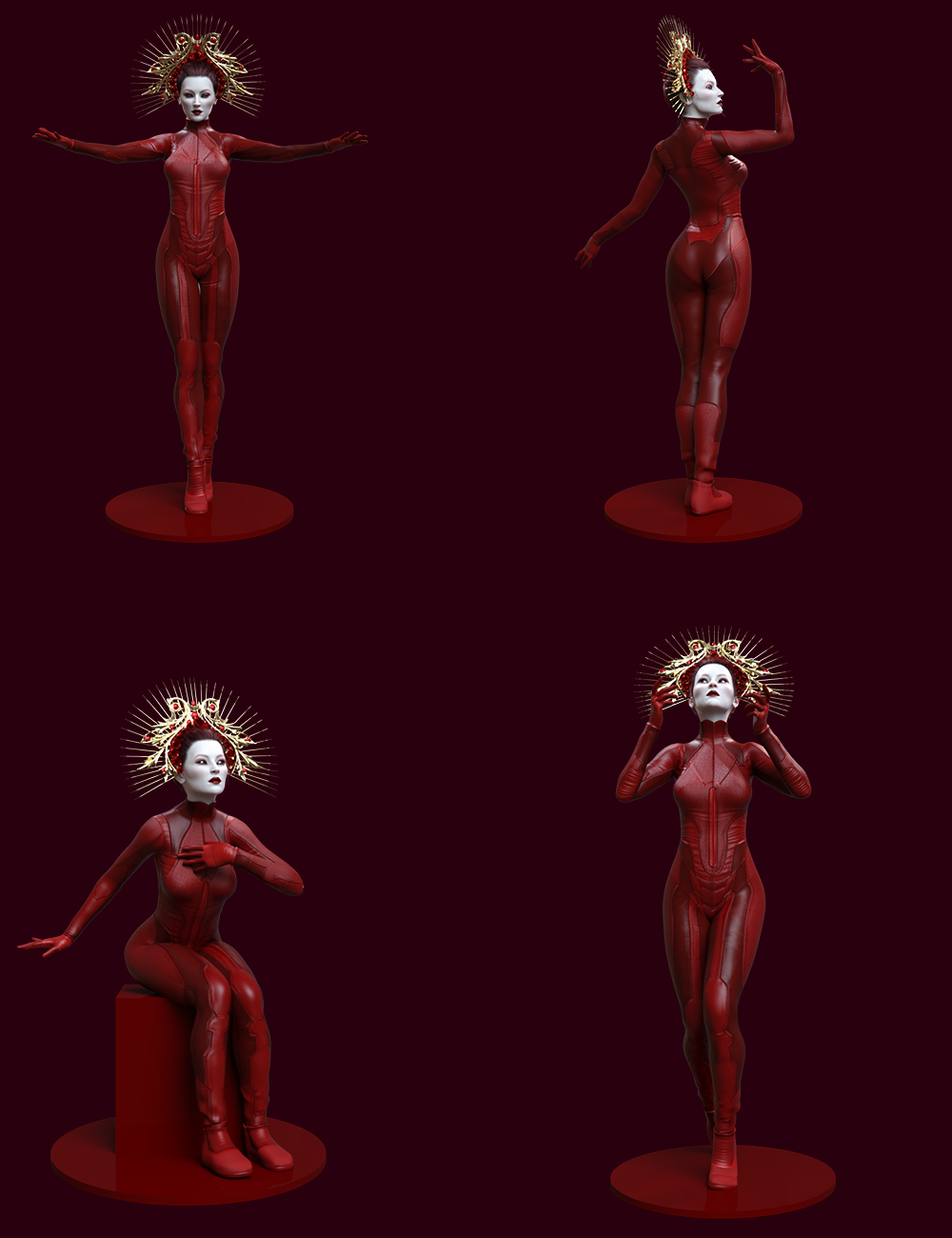 Red Queen Poses for Genesis 8 Female Red Queen Poses for Genesis 8 Female by: Ensary, 3D Models by Daz 3D
