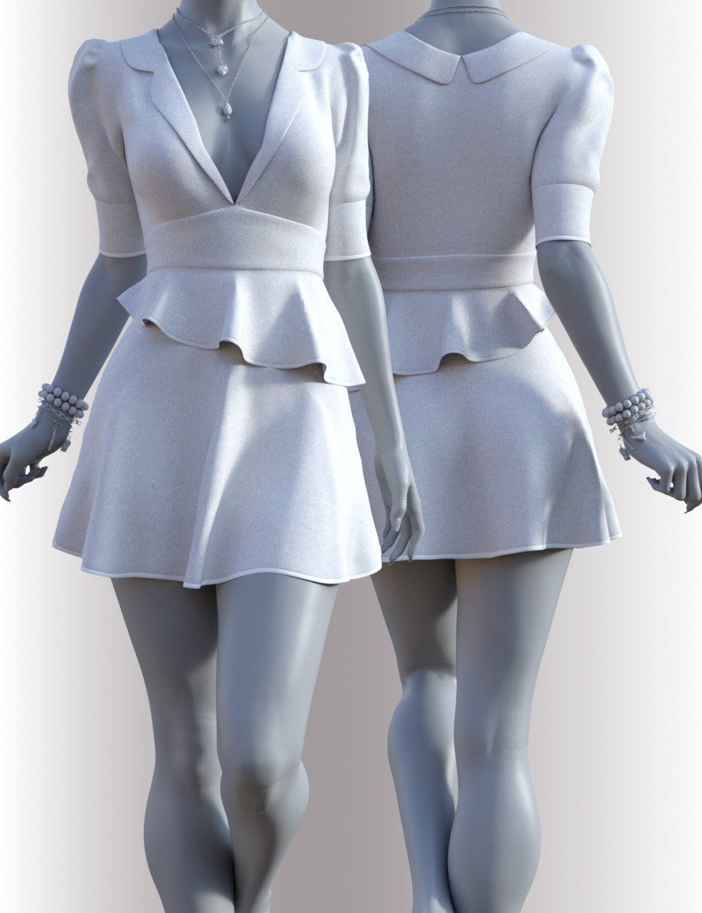dForce Hailee Dress for Genesis 8 Female(s) by: OnnelArryn, 3D Models by Daz 3D