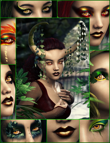 Arcane Enchantress Geoshell Makeups for Genesis 3 and 8 Female by: ForbiddenWhispers, 3D Models by Daz 3D