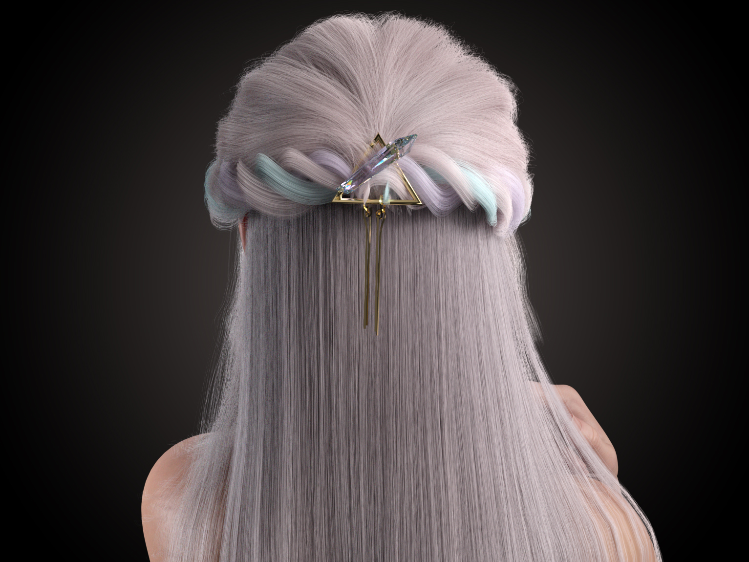 dforce Arcane Enchantress Hair for Genesis 3 and 8 Female by: chevybabe25, 3D Models by Daz 3D