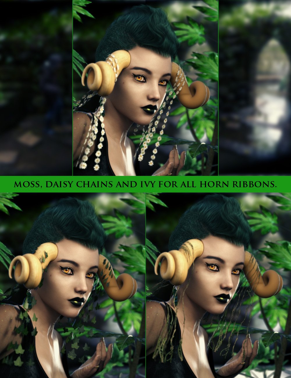 Hecate Expansion for Arcane Enchantress Horns by: ForbiddenWhispers3anson, 3D Models by Daz 3D