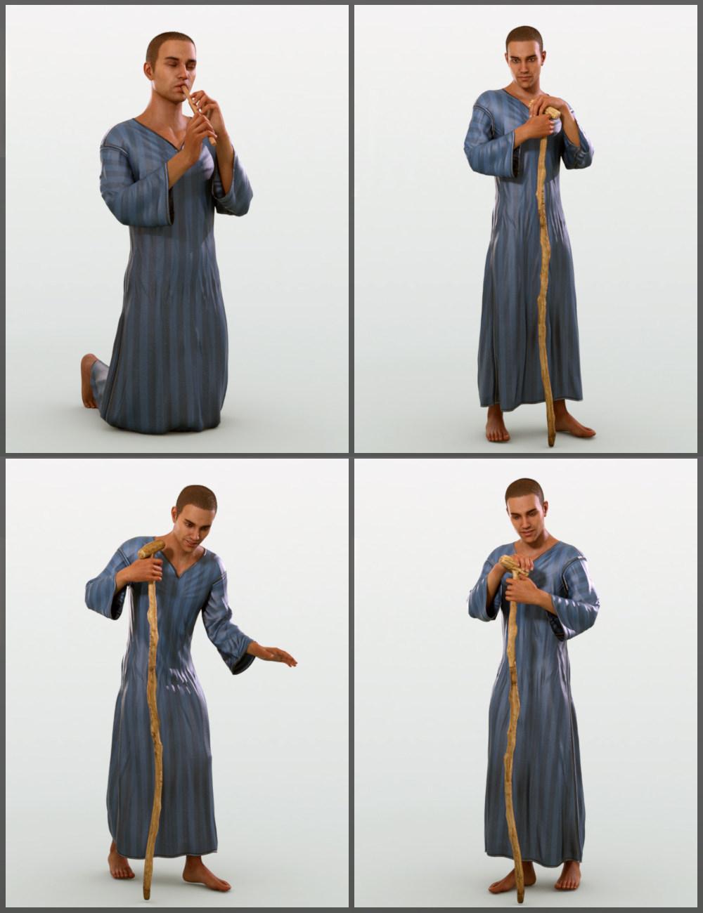 Mix-n-Match Nativity Poses for Genesis 8 by: Quixotry, 3D Models by Daz 3D