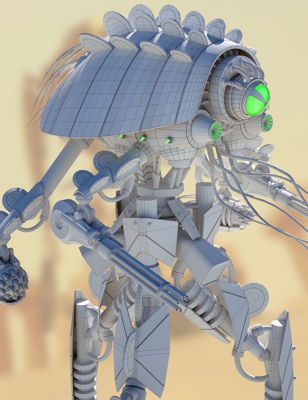 Steampunk Tripod Mech by: ForbiddenWhispersDavid Brinnen, 3D Models by Daz 3D