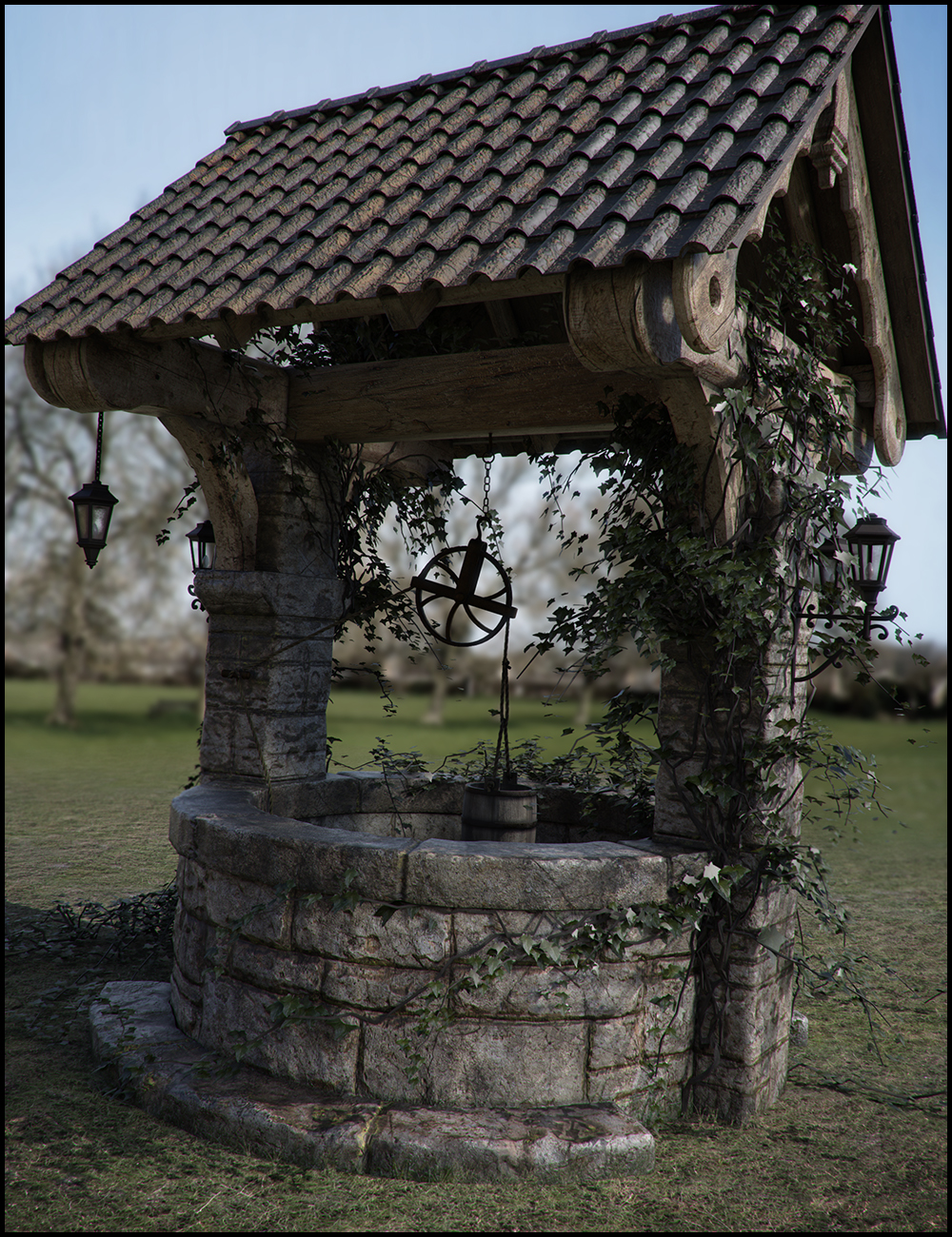 Old Village Wishing Well Iray Old Village Wishing Well Iray by: Jack Tomalin, 3D Models by Daz 3D