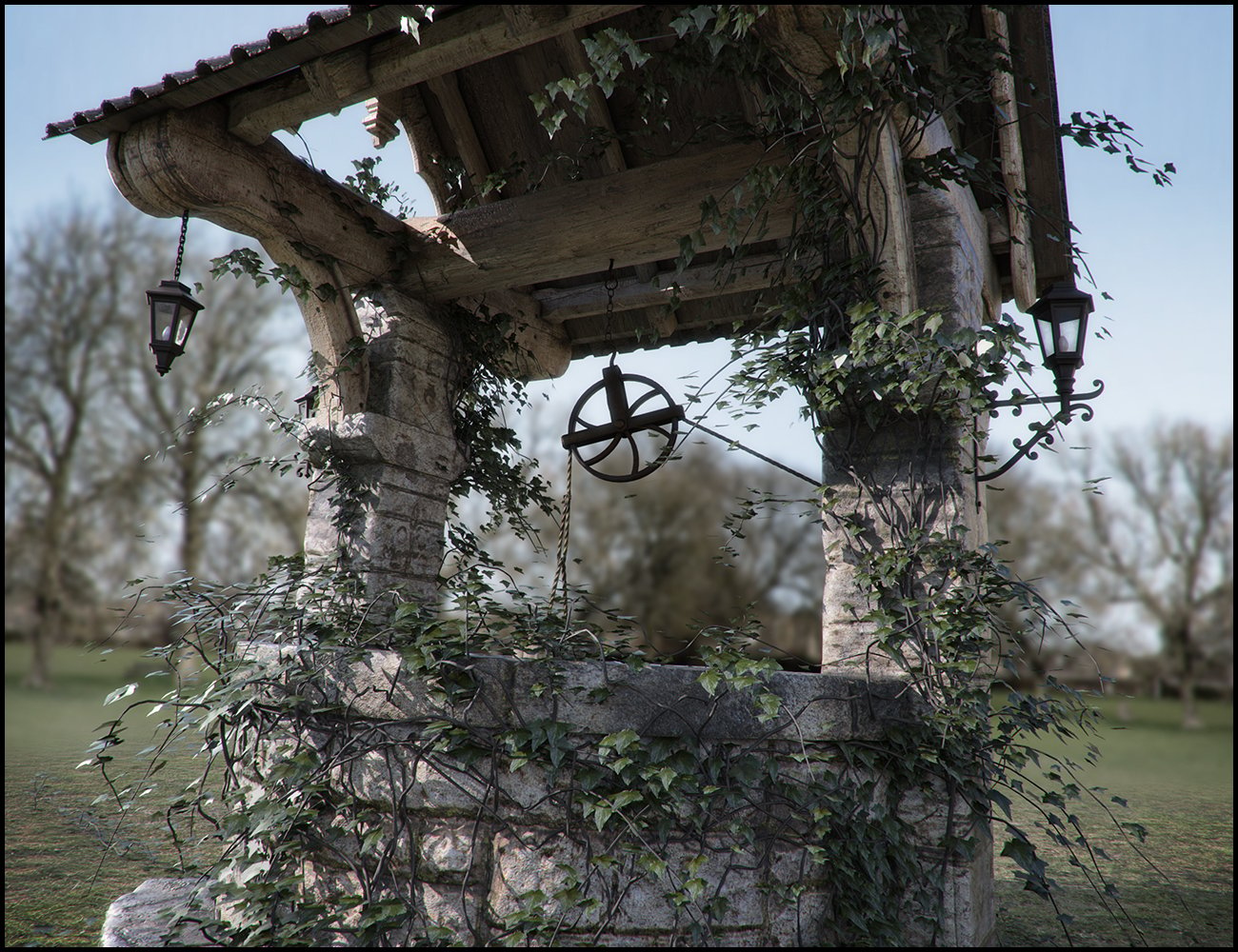 Old Village Wishing Well Iray by: Jack Tomalin, 3D Models by Daz 3D