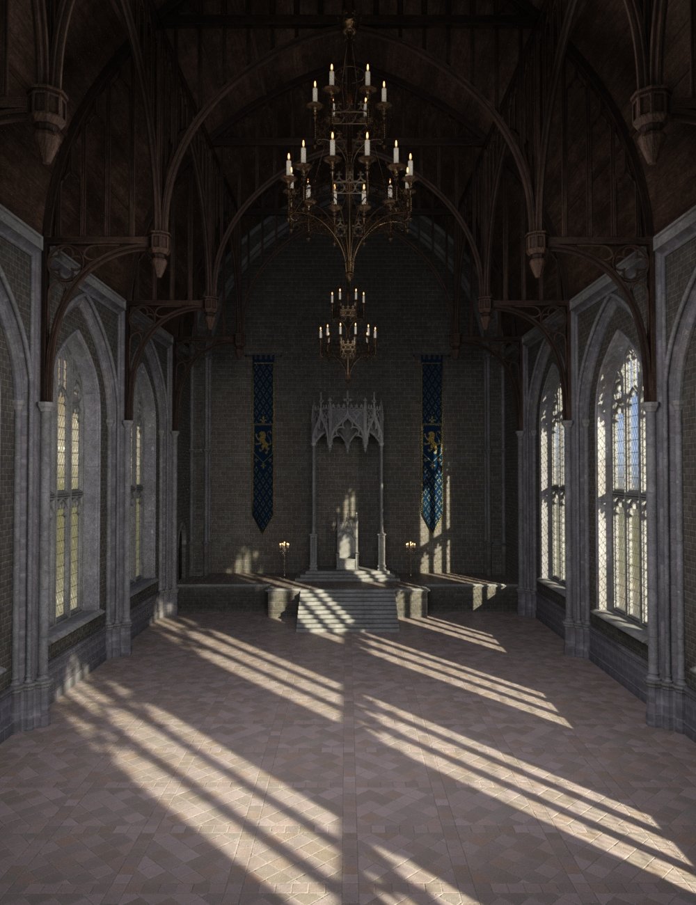 Gothic Throne Room by: Goriav, 3D Models by Daz 3D