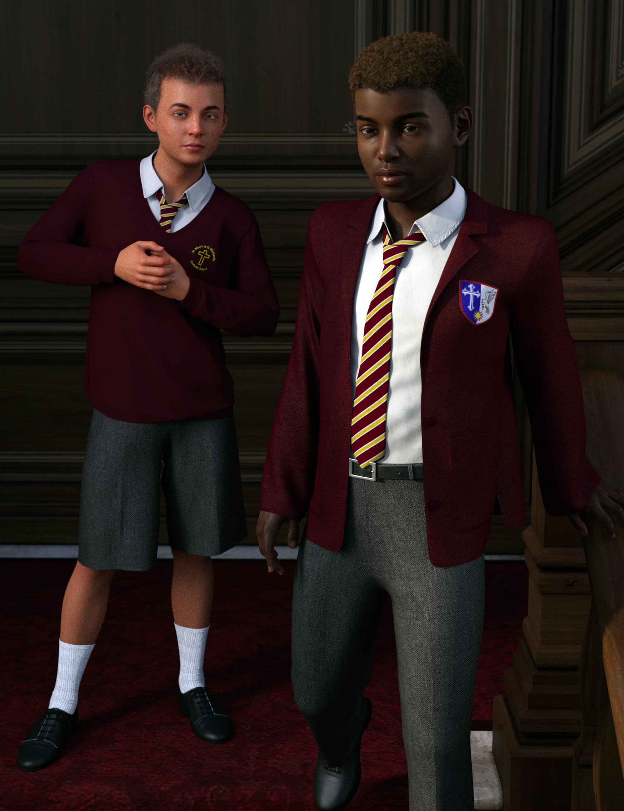 dForce Time For School for Genesis 8 Males by: Dogz, 3D Models by Daz 3D