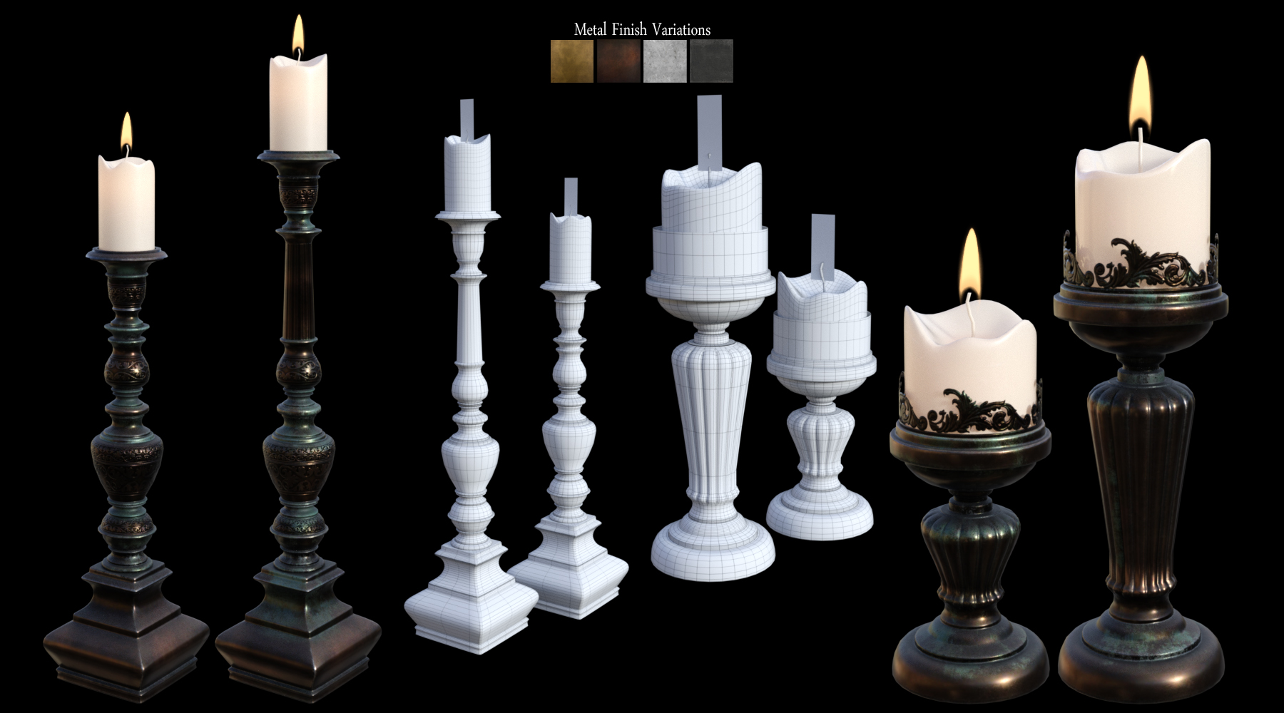 B.E.T.T.Y. Vintage Decor 01 Candlesticks B.E.T.T.Y. Vintage Decor 01 Candlesticks by: B.E.T.T.Y, 3D Models by Daz 3D