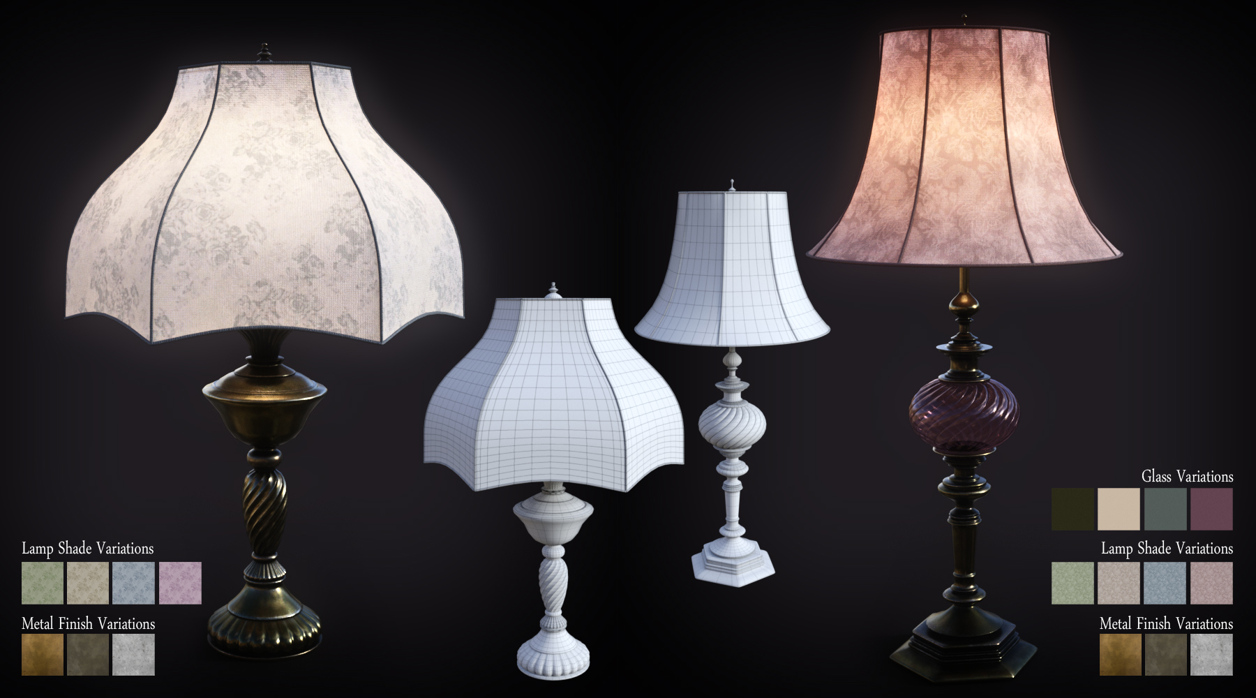 B.E.T.T.Y. Vintage Decor 03 Table Lamps by: B.E.T.T.Y, 3D Models by Daz 3D