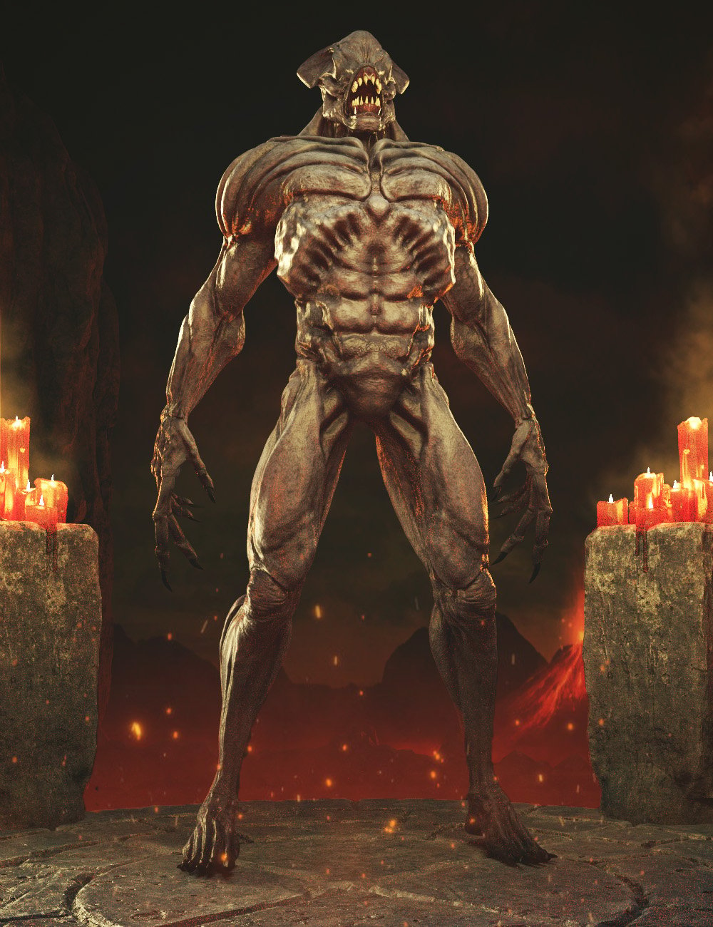 Doom Demon HD for Genesis 8 Male by: Josh Crockett, 3D Models by Daz 3D
