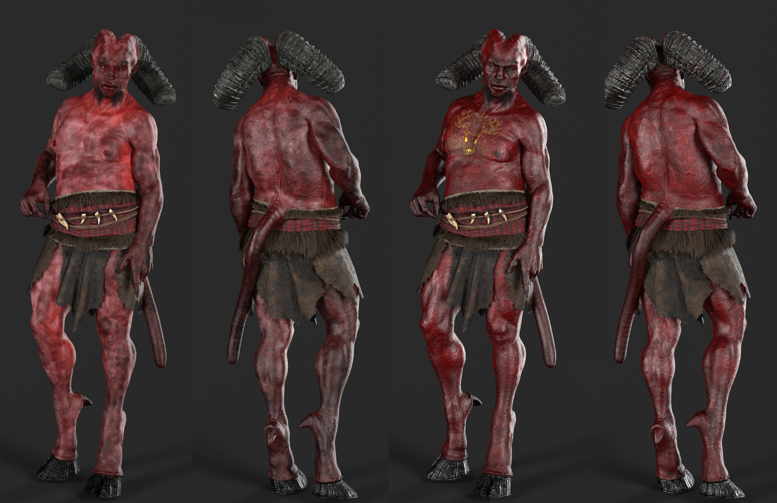 Demonic Textures for Demon Krampus | Daz 3D