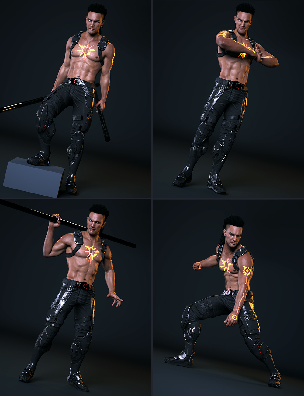 Rogue Hunter Poses for Genesis 8 Male by: 3D Sugar, 3D Models by Daz 3D