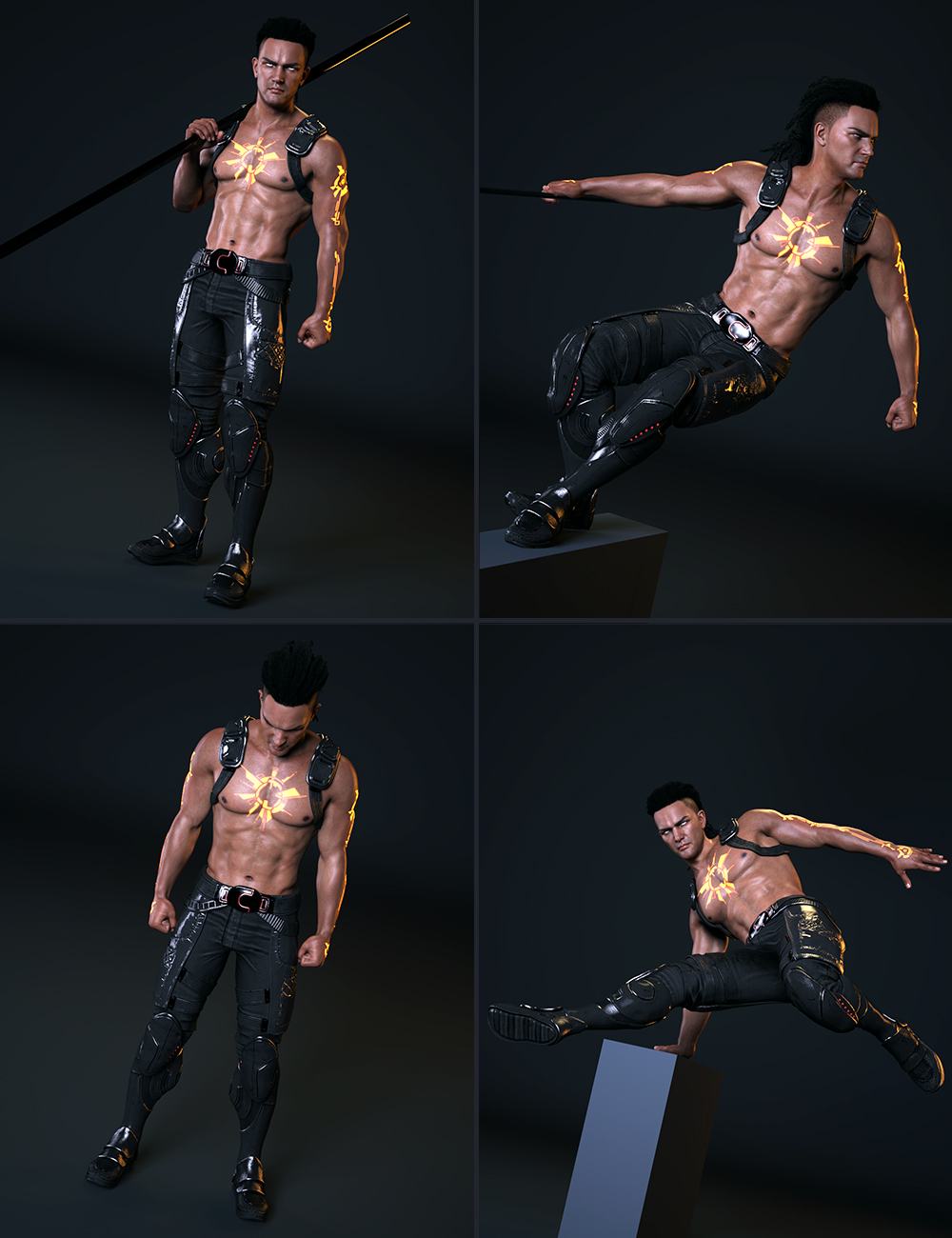Rogue Hunter Poses for Genesis 8 Male by: 3D Sugar, 3D Models by Daz 3D