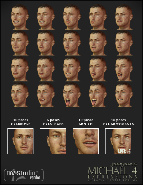 Michael 4 Expressions | Daz 3D