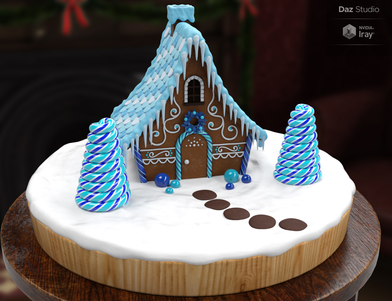 Gingerbread House Kit Gingerbread House Kit by: Wicked Creations, 3D Models by Daz 3D