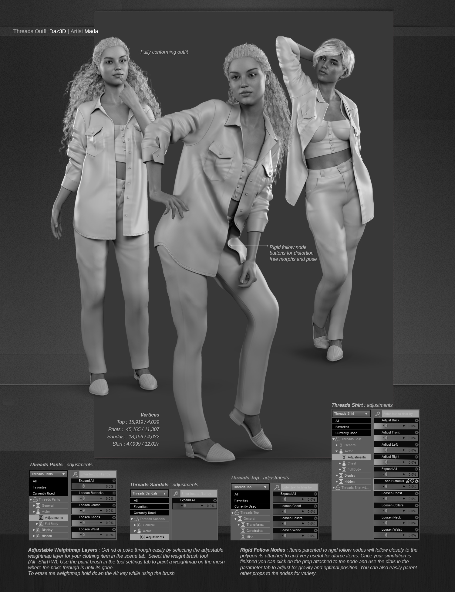 dForce Threads Outfit for Genesis 8 Females by: MadaShox-Design, 3D Models by Daz 3D