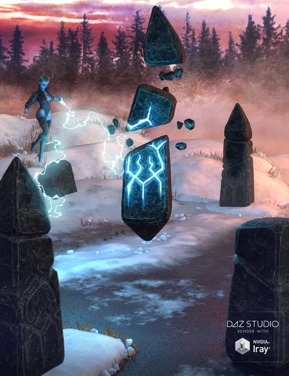 Muelsfell Mystical Obelisks by: E-Arkham, 3D Models by Daz 3D