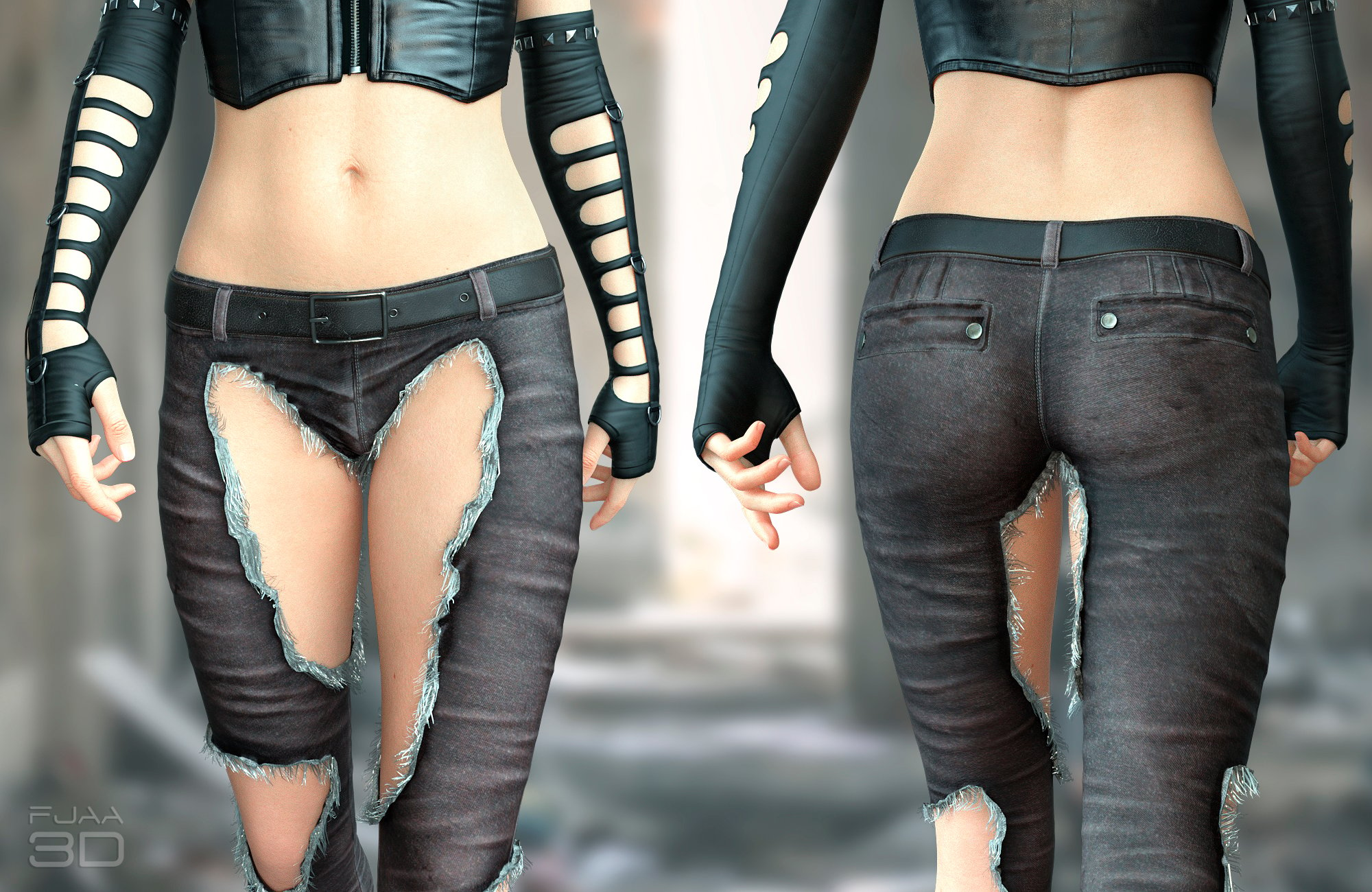 dForce Post Apocalyptic Outfit for Genesis 8 Females | Daz 3D