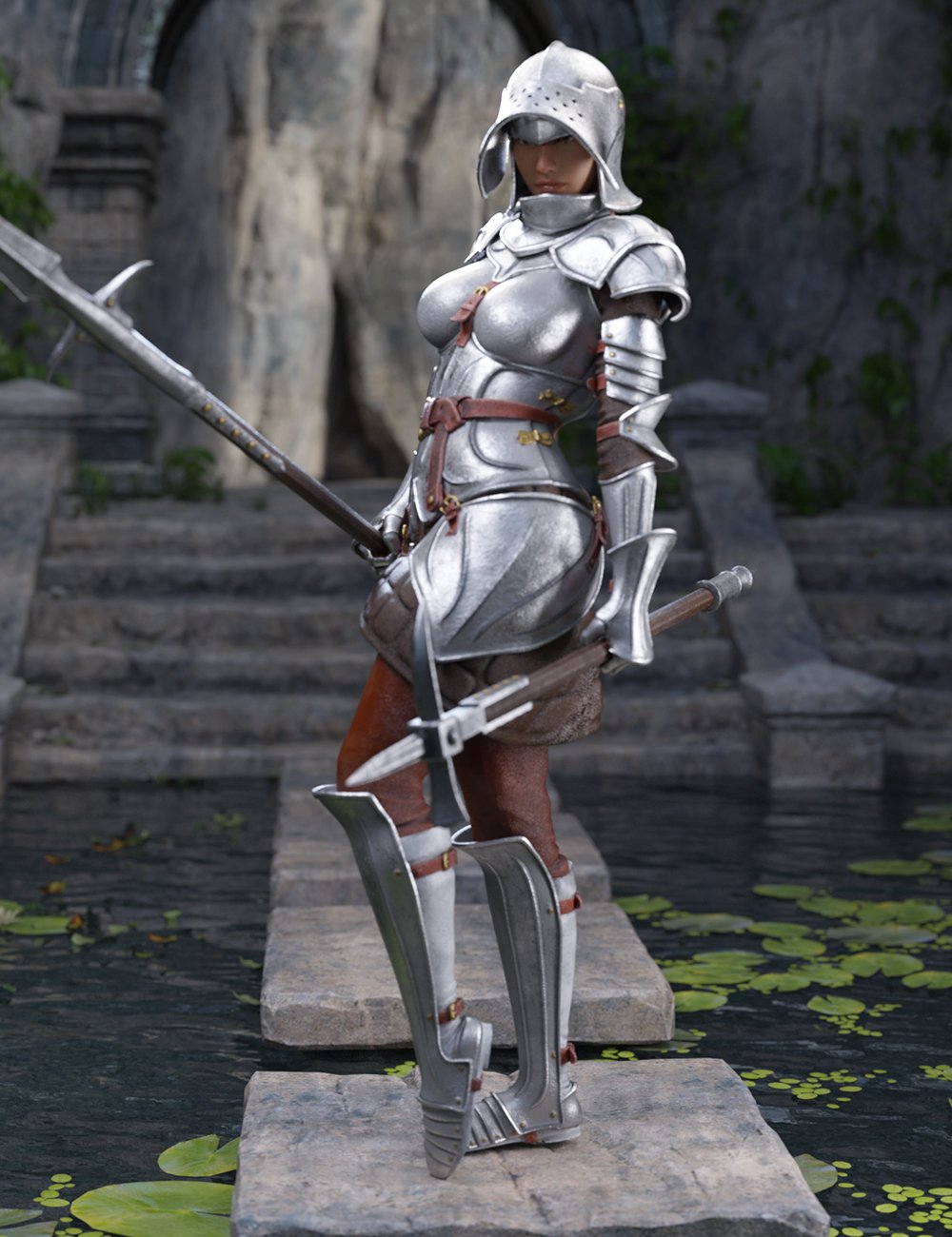 The Western Knight 02 for Genesis 8 Females by: Jerry Jang, 3D Models by Daz 3D