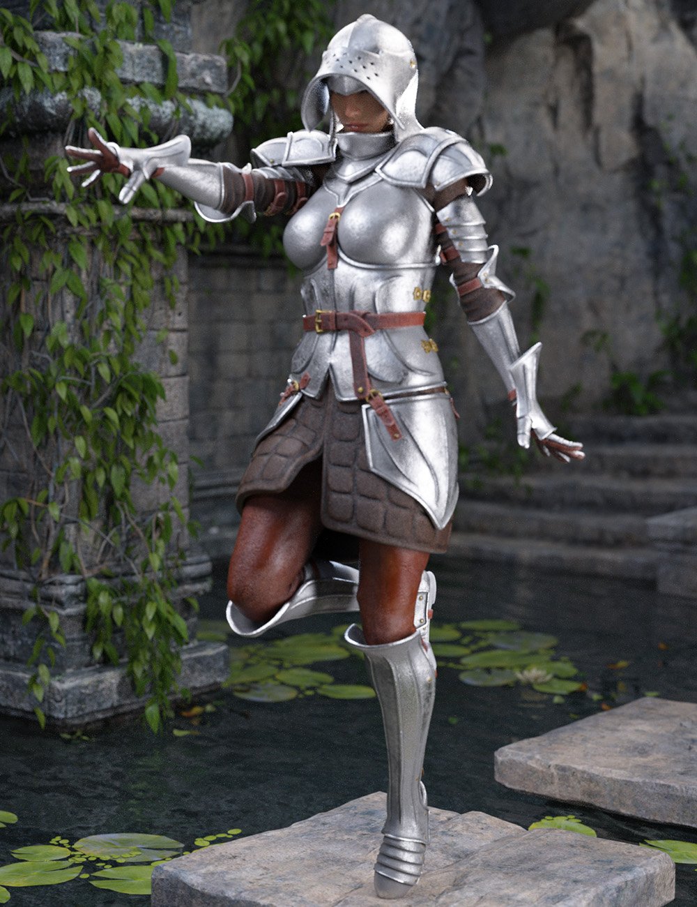 The Western Knight 02 for Genesis 8 Females by: Jerry Jang, 3D Models by Daz 3D