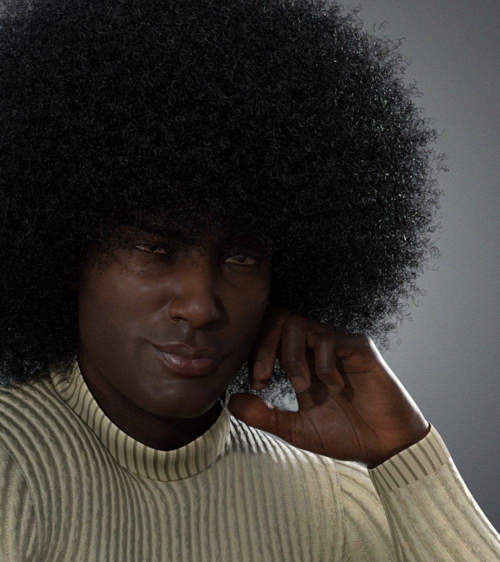 Afro Hair for Genesis 3 and 8