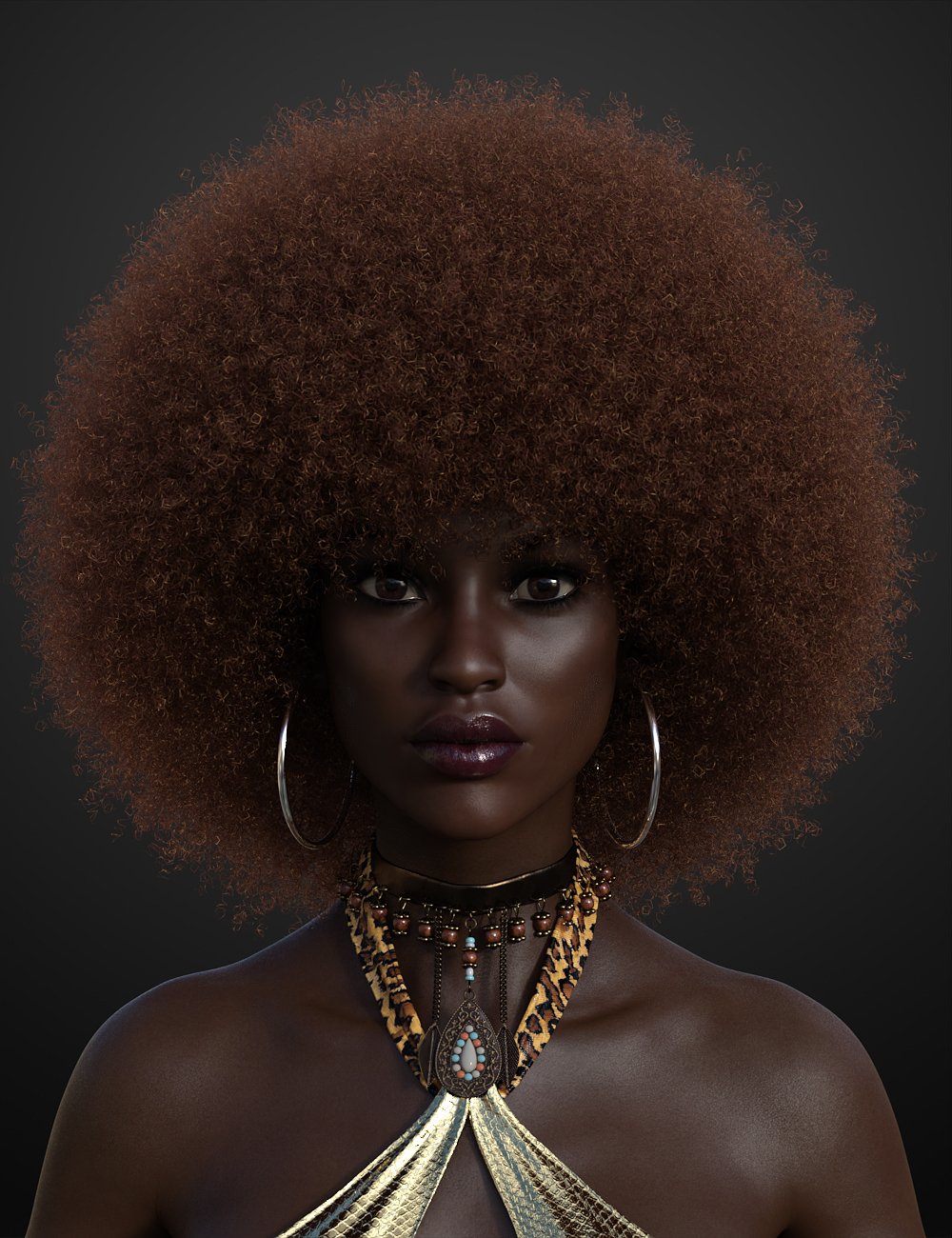 Afro Hair for Genesis 3 and 8 by: Soto, 3D Models by Daz 3D