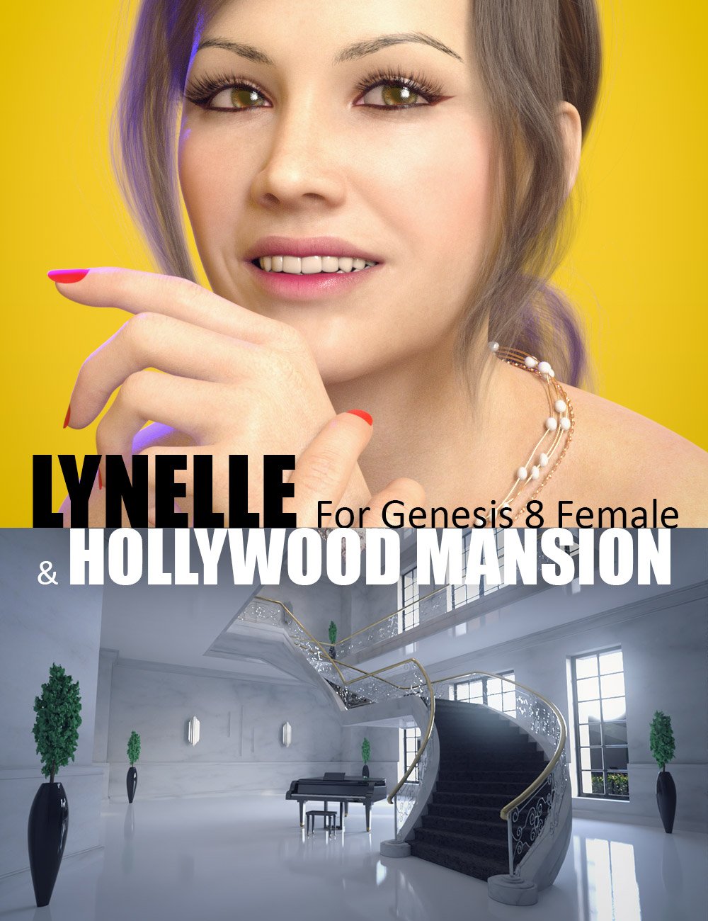 Lynelle For Genesis 8 Female And Hollywood Mansion by: DreamlightWarloc, 3D Models by Daz 3D