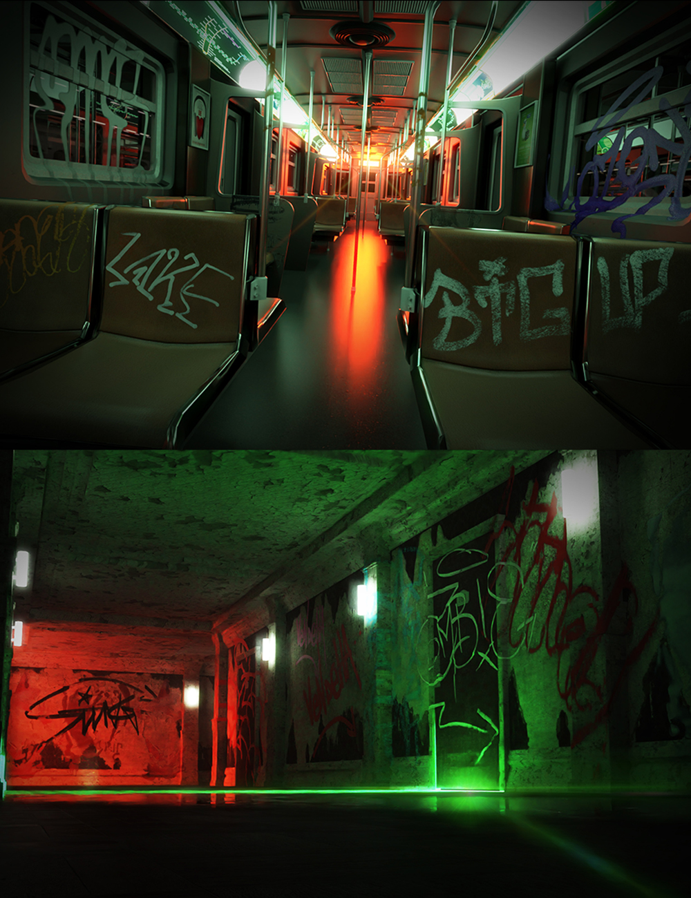 RL Graffiti Tags by: KindredArts, 3D Models by Daz 3D