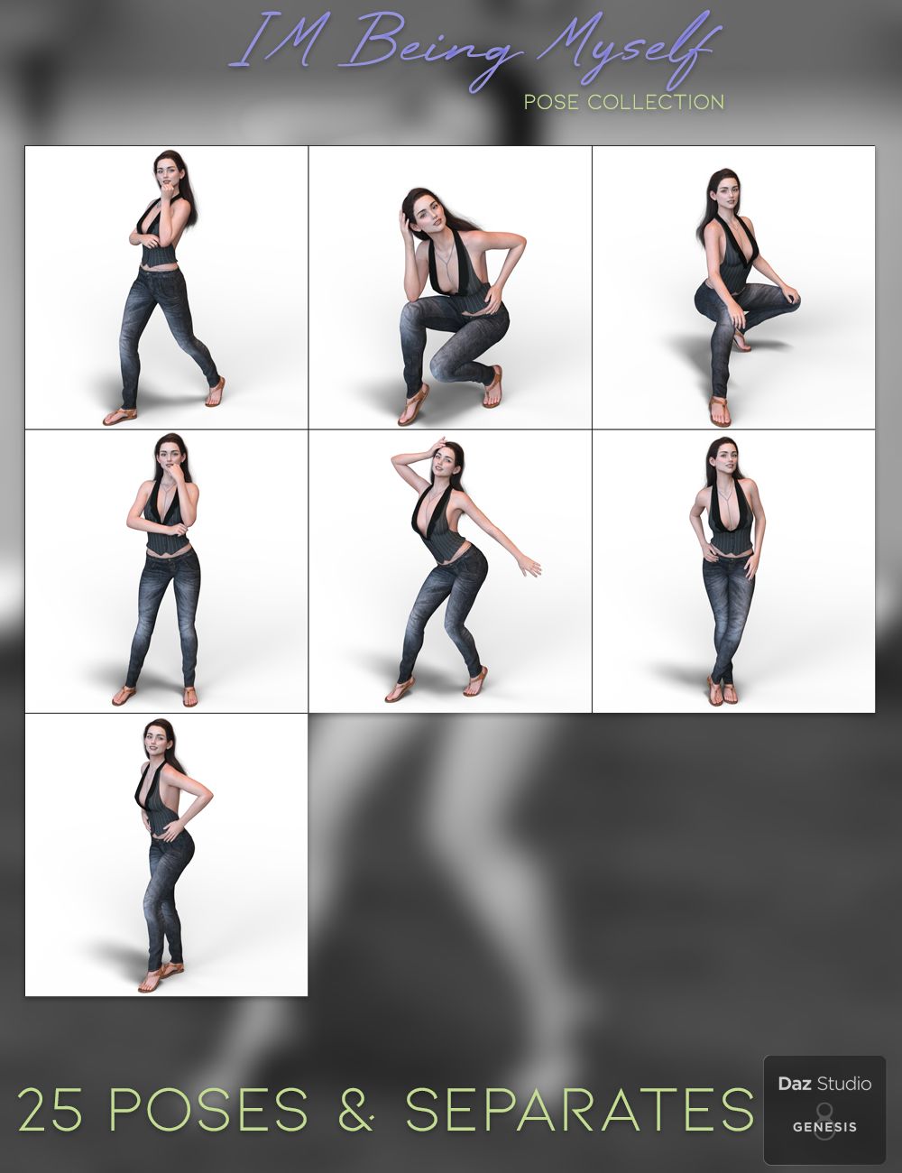 IM Being Myself Poses for Genesis 8 Female Daz 3D