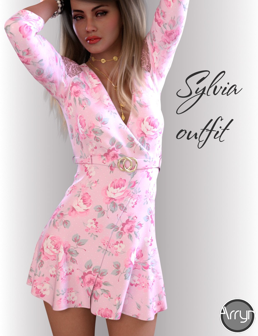 dForce Sylvia Outfit for Genesis 8 Female(s) by: OnnelArryn, 3D Models by Daz 3D