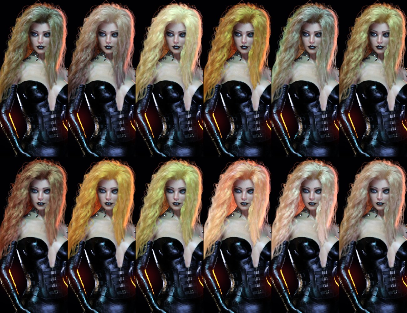 dForce Sanzu Hair for Genesis 8 Females by: HM, 3D Models by Daz 3D